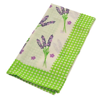 Ścierka Grecja 52x66cm Lawenda zielona/pomarańczowa